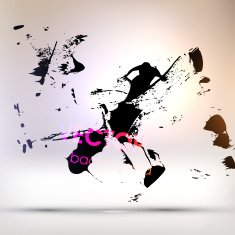 Abstract Ink Blot for Grunge Backgound N284