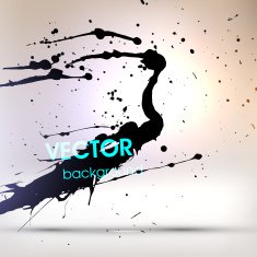 Abstract Ink Blot for Grunge Backgound N300