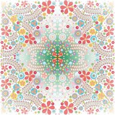 art floral ornamental grunge background in white and green