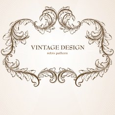 Floral Retro Background for Vintage Design N1146