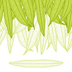 Seamless natural pattern with long leaves N6