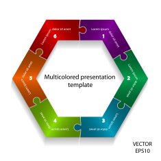 Abstract colorful presentation template design element N3
