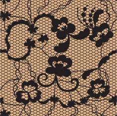 Lace seamless pattern with flowers N203