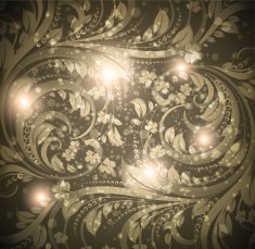 Floral Retro Background for Vintage Design N1320