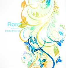 Floral Retro Background for Vintage Design N1329