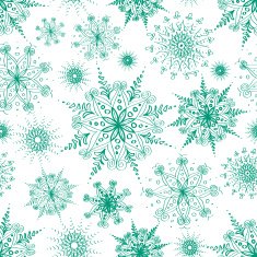 Seamless pattern of openwork snowflakes N3