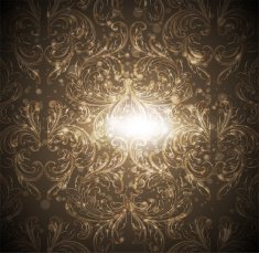 Floral Retro Background for Vintage Design N1368