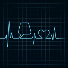 Heartbeat make a message bubble and heart icon