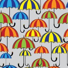 seamless pattern colored umbrella