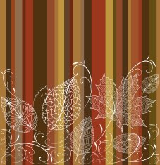 Vintage transparent autumn tree leaves seamless pattern background
