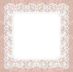 Elegant doily on lace gentle background N21
