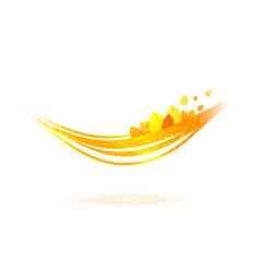 Golden smile of fall Abstract vector illustration