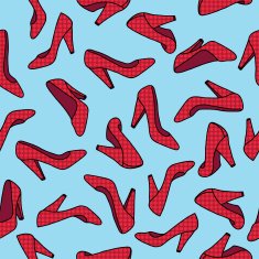 Women`s vintage shoes pattern