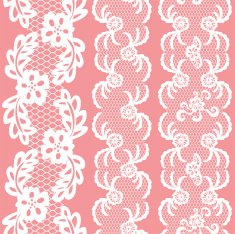 Set of beautiful lace vector trims N9