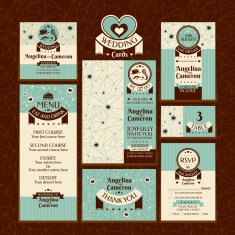 Set of wedding cards N19