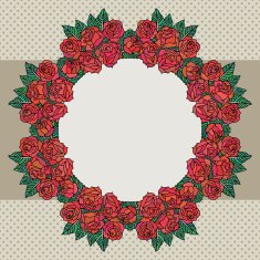 Old school frame with roses N9
