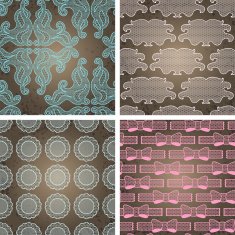 Seamless lace patterns on grunge texture