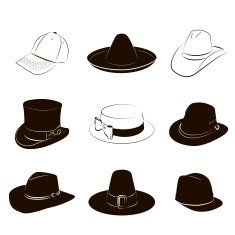 Collection of hats