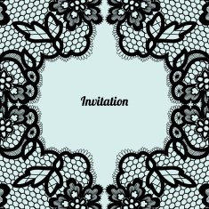 Invitation Lace background with a place for text