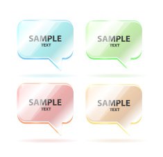 Colorful glossy speech bubbles
