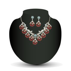 Golden necklace and earrings N2