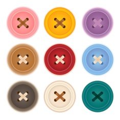 Clothes Buttons Collection - Vector File EPS10