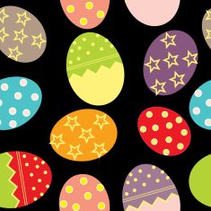 Vector Easter Seamless pattern with eggs background N2