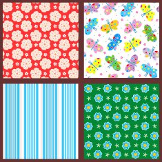 Spring and summer seamless patterns or backgrounds N3