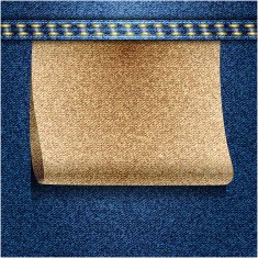 Blue jeans realistic denim texture with label N2
