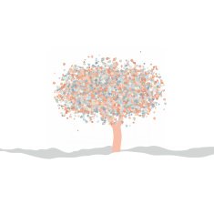 Valentine tree with hearts EPS 8 N2