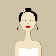 Pretty woman portrait spa salon N5