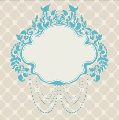 Vintage Frame floral label for design