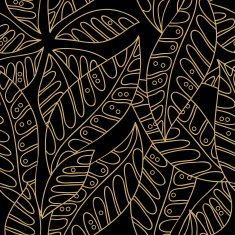 autumn seamless pattern of abstract leaves