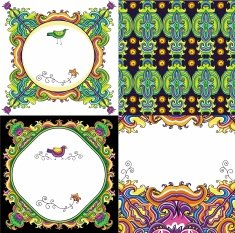 Abstract background set ( floral series)
