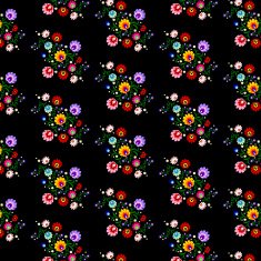 Traditional floral folk pattern vector illustration