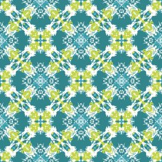 Seamless circle vintage flower pattern background N9