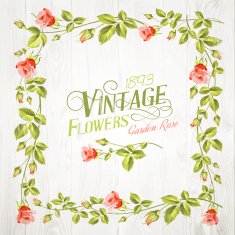 Vintage flower frame N2