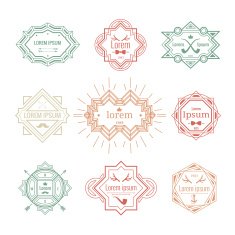 hipster vintage labels