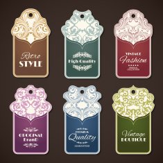 Vintage labels set N7