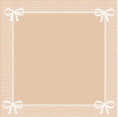 Decorative retro lace frame with bows vector