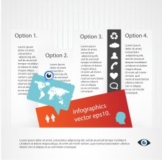 Infographic template layout with design elements vector