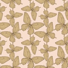 seamless background with butterflies vintage color