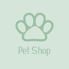 Pet shop logo with pet paw N3