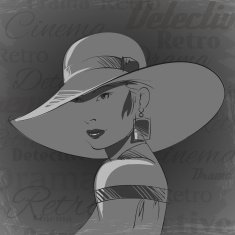 Vintage cinema woman portrait