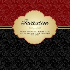 Dark red ornamental album cover