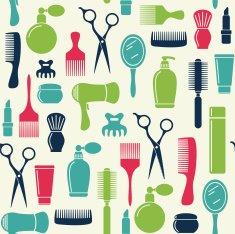 Seamless hair salon background N4