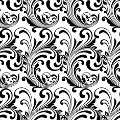 Black and white ornamental pattern N8