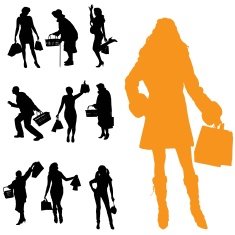 Vector silhouette of a people N78