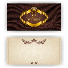 Elegant template for vip luxury invitation N31