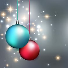Merry Christmas Bauble greeting card N7